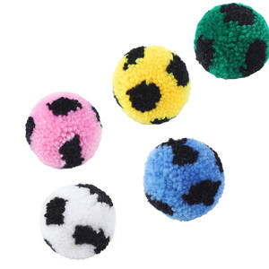 Grosir interaktif 4.5 cm kucing mainan sepak bola untuk dalam ruangan kucing bermain sendiri wol sepak bola kucing mainan hewan peliharaan olahraga bola - Product Image 4