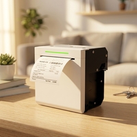 Printer Label Thermal Terintegrasi HSPOS 82 80mm, Kecepatan 250mm/s, Pemotong Otomatis, USB RS232, Roll 80mm, Penutup 3 Arah untuk Kios, Mesin Penjual Otomatis, dan POS