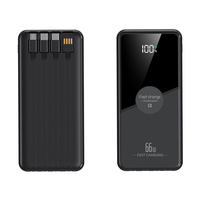 Nouvelle arrivée Logo personnalisé 30000mah 20000mah 66W PD20W Charge rapide PowerBank Construit en 4 câbles Power Banks