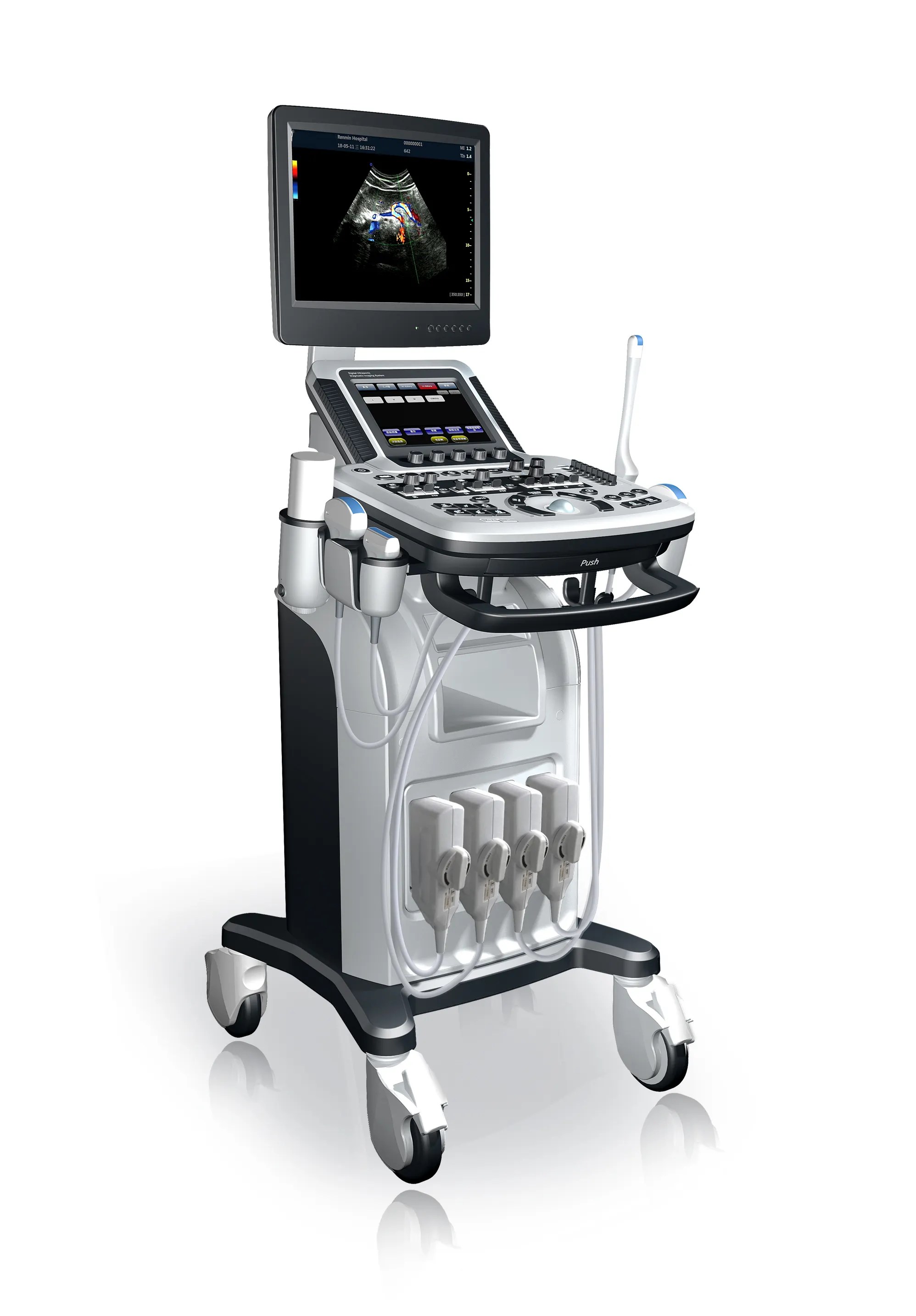 MSLCU46ポータブル超音波診断デバイス心臓血管カラードップラーエコー超音波マシン