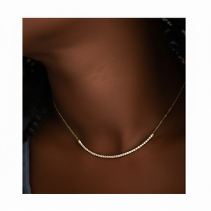 สร้อยคอเทนนิสเพชรครึ่งเม็ด - Product Image 1