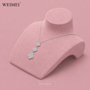 Présentoir de bijoux en microfibre OEM personnalisé pour comptoir de magasin, buste de présentation pour bagues, colliers, boucles d'oreilles, bracelets, accessoires de vitrine de bijouterie - Product Image 3