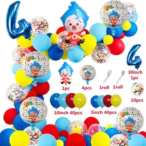 Kit de Guirnalda de Arco de <span class=keywords><strong>Payaso</strong></span> <span class=keywords><strong>Plim</strong></span> de 98 Piezas con Globos Metálicos de Número y Globos de Látex para Decoraciones de Fiesta de Cumpleaños Juguetes para Niños Baby Shower - Product Image 5