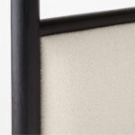 Luxury 4 Poster <b>Black</b> Wooden Queen <b>Bed</b> Frame with Ivory Upholstered Headboard Modern Canopy <b>Bed</b> for Bedroom Furniture Supplier - Product Image 5