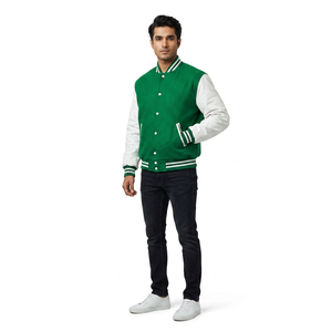 Custom Men Plain Blank Varsity Letterman Jackets Bomber Jacket Wholesale Latest Designs CollegeBaseballjacket for men - Product Image 1