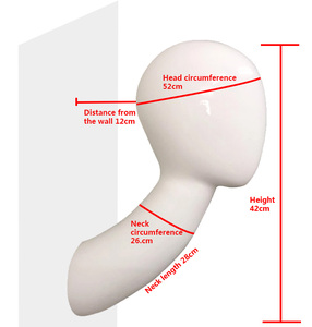 Tête de mannequin pour présentoir de perruque, support mural, tête de mannequin - Product Image 4