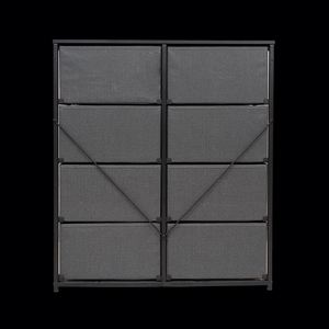 Modern Living Room Fabric <b>Cabinets</b> - Freestanding Durable Stainless Steel MDF Panel Pine, Various Colors for Bedroom Dresser - Product Image 3