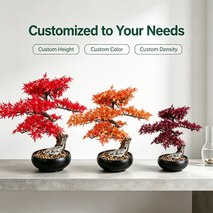 Bonsái Artificial de Arce Verde de 50 cm, Árbol de Acer Japonés Artificial, Base Ecológica Resistente a los Rayos UV, para Recepción, Vestíbulo de Hotel, Estante - Product Image 3