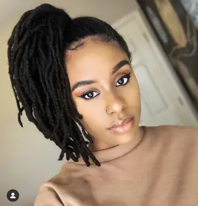 Vente en gros de <span class=keywords><strong>dreadlocks</strong></span> naturels 100% cheveux humains couleur noire naturelle faits à la main - Product Image 1
