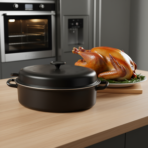 KARL KRGER Oval Goose Roaster 10.5 L 42 Cm Enamelled Black Matte - Product Image 3
