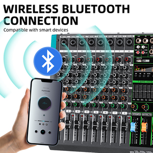 Depusheng PA8 Professionelles 8-Kanal-<span class=keywords><strong>Audio</strong></span>-Mischpult mit MP3- und Computer-Eingang, Integriertem 256-Reverb-Effekt - Product Image 2