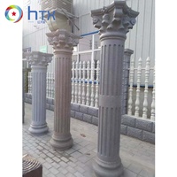 Colonnes décoratives économiques, design de colonnes romaines en pierre pour l'aménagement paysager de châteaux