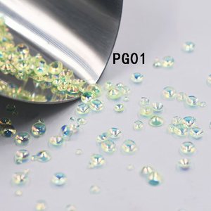 Cuentas de resina transparentes brillantes efecto sirena Aurora, tamaños mixtos, para decoración de uñas, joyería, bricolaje, venta al por mayor, pedidos a granel, muestras gratis. - Product Image 2
