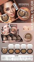 Poudre bronzante pressée pour le visage, couleur naturelle Karité, pour peaux foncées, fabricant de cosmétiques, logo personnalisé, marque privée, poudre bronze