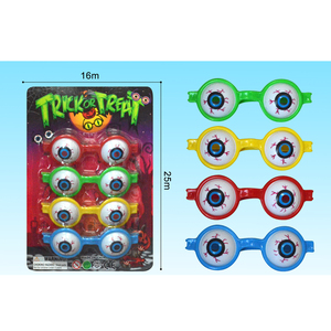 Lunettes fantaisie amusantes pour enfants, en carton blister, cadeaux promotionnels pour Halloween, <span class=keywords><strong>maison</strong></span> hantée, fête à thème, cadeaux OEM - Product Image 1