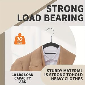 Lot de 50 cintres modernes antidérapants à épaules larges en velours ultra-minces pour vêtements - Product Image 3