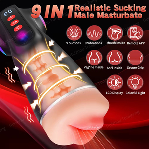 Automatic <strong>Male</strong> <strong>Masterbator</strong> with APP Control 9 Sucking Vibrating Thrusting Modes Men Sex Toys Penis Pump Adult Blow Job Stroker - Product Image 1