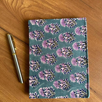 Journal intime en papier fait main avec couverture en tissu 100 feuilles 200 pages taille 5 "x7 taille et design personnalisés peuvent être commandés en bas