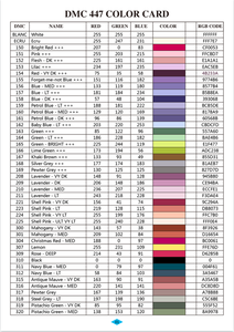 Tarjeta de Color de diamante DMC de gama completa gratuita 447, papel pintado a mano, identificación de Color de diamantes de imitación para pinturas cuadradas/de diamantes - Product Image 4