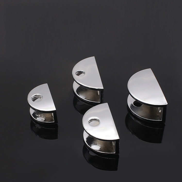 Aexit 20pcs Semi-Circular Glass Shelf Clamp Brackets - Metal Support Holder For 3-8mm Thickness Glass