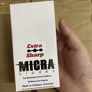 Herramienta de pedicura de repuesto Micra, raspador de acero inoxidable, raspador de <span class=keywords><strong>callos</strong></span> de pie Extra afilado, removedor de piel muerta, cuchillas Cepilladoras de pedicura - Product Image 4