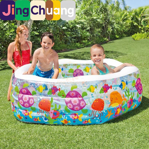 JingCHuang56493 Piscina Familiar Submarina, Piscina Inflable para Niños, Piscina de Pelotas Oceánicas, Fondo Inflable - Product Image 1