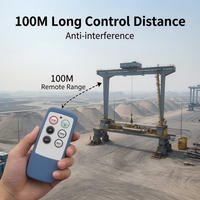 Control Remoto Inalámbrico Industrial LCC SAGA L6 de 6 Botones y Una Sola Velocidad para Grúas, Polipastos, Cabrestantes, Carros y Equipos de Elevación RF
