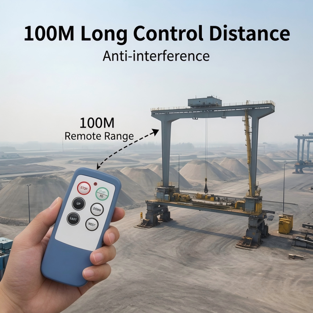 LCC SAGA L6 Radio 6 Button Single Speed Industrial Wireless Remote Control for Cranes Hoists Winch Trolleys Lifting Equipment RF