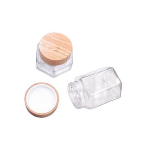 LLG Conception Personnalisée Forme de Luxe Pure Fleur Miel Emballage Bouteille Bocaux En Verre Unique Avec Couvercles En Métal Ou En Bois - Product Image 1