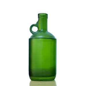 Özelleştirilmiş kaliforniya kolu kavanoz deger siyah yeşil renk zeytinyağı cam şişe ahşap mantar tıpa ile 500 ml 750 ml