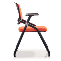 Foshan Vente en gros Chaise en plastique noir à jambes solides Chaise de bureau Chaise de bureau pliable avec sac de siège souple