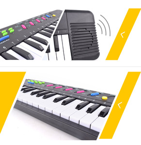 Enfants instruments de musique jouet 32 touches 2 voix 8-12 musique sélectionnée en plastique noir piano clavier - Product Image 4