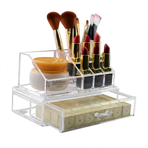 Caja de almacenamiento de maquillaje acrílico transparente, cajón superior, productos de belleza para el cuidado de la piel, acabado de escritorio, cosméticos, sala de estar adecuada - Product Image 1