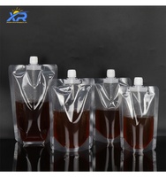 Sachet d'emballage transparent personnalisé en plastique recyclable avec bec verseur pour boissons, eau minérale et jus de fruits – Vente en gros
