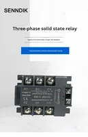 Relais de commande scellé Senndik SDK-3 4875Z 75A DC/AC triphasé SSR avec commande 70-280VAC et sortie 12-480VAC, fixation par boulons