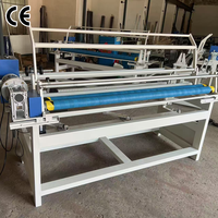 Machine à découper le tissu contrôlée par PLC, coupeuse de tissu de 1800 mm, équipement de rembobinage de rouleaux textiles de haute précision