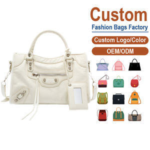 Sac de moto vintage en cuir véritable, blanc crème, rétro, grande capacité, sac à main et bandoulière, personnalisation OEM - Product Image 1