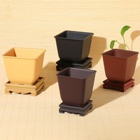 Pots de bonsaï carrés classiques en plastique de 50cm avec tolérance aux UV pour cactus et arbre succulents