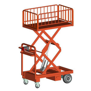 รถเข็นส่งของแบบยกไฟฟ้าสำหรับงานอุตสาหกรรม,พร้อมราวกั้นสำหรับรถบรรทุกสินค้างานหนัก - Product Image 3