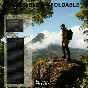 Panneaux solaires pliables ALECTER 400W à 4 plaques en silicium monocristallin, 23,5 % d'efficacité élevée, étanches IP65, certifiés CE - Product Image 5