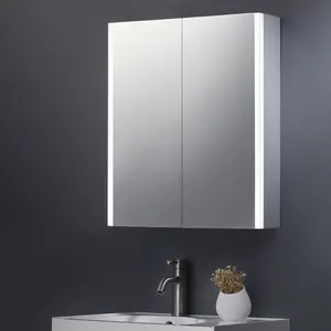 Factory Directly Wholesale Modern Hotel Hanging Waterproof Medicine Led Bathroom Cabinet With Mirror