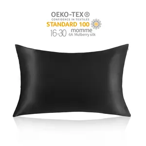 Wholesale Organic Luxury 100%Silk Pillowcase Comfortable Mulberry Silk Pillow Case With Customizable Design Box
