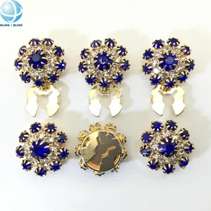 Women Shirt Button Protective Cover Crystal Cufflinks Tie Clip Metal Waterproof Button Covers Garment Decor Accessories Jewel