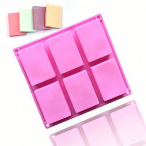 Eco-Friendly 6 Hole Rectangle Shape <b>Molds</b> <b>Candle</b> Making <b>Mold</b> for Soap Pudding Make Silicone Resin OEM\ODM - Product Image 1