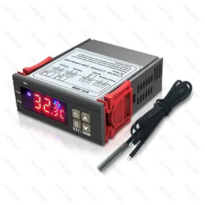 STC 3000 Mikrokomputer Temperatur Controller 12V Digital Thermoscope dengan NTC Probe Keren Sensor Panas