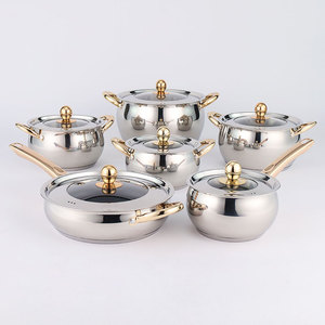 Juego de Ollas de Acero Inoxidable Plateadas 201, Aptas para Chefs y Placas de Inducción - Cocina Saludable en Casa - Product Image 1
