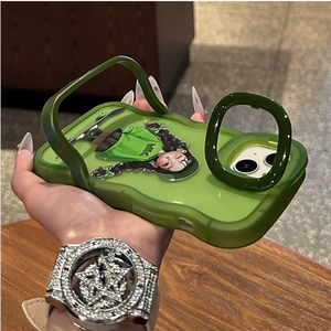 Skateboard Girl Print <span class=keywords><strong>Invisible</strong></span> Double Holder Wave Edge TPU Funda para teléfono móvil para Iphone X Xr Xs 11 12 13 14 15 16 Pro 17 - Product Image 2