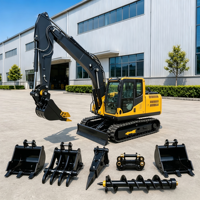 Excavatrice hydraulique de taille moyenne EURO 5 à faible entretien, 14,8 tonnes, sur chenilles, pour travaux de terrassement agricole et de jardinage