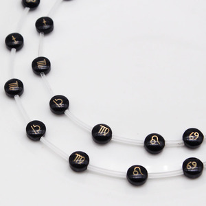 Cuentas <span class=keywords><strong>de</strong></span> Concha Natural <span class=keywords><strong>de</strong></span> Madreperla con Signos del Zodíaco, 12 Constelaciones, Dijes Dorados del Horóscopo para Hacer Pulseras y Joyería DIY - Product Image 5