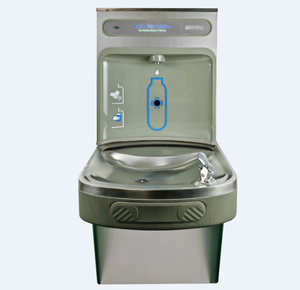 Distributeur d'eau mural sans contact en acier inoxydable avec capteur pour le remplissage de bouteilles – Idéal pour les espaces publics - Product Image 1